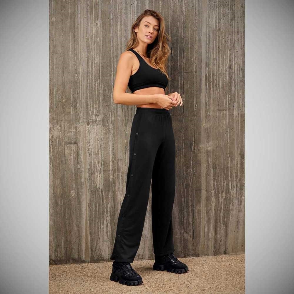 Pantalones Alo Yoga Courtside Tearaway Snap Mujer Negros | MX-69QBIC