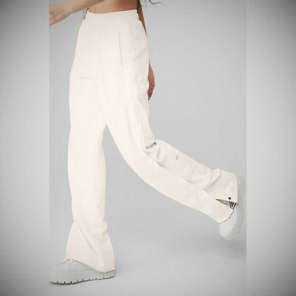 Pantalones Alo Yoga Courtside Tearaway Snap Mujer Blancos | MX-79KXVB