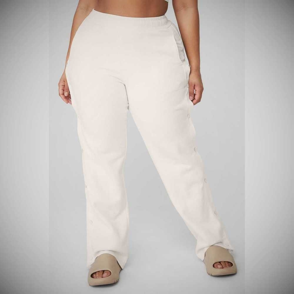 Pantalones Alo Yoga Courtside Tearaway Snap Mujer Blancos | MX-79KXVB