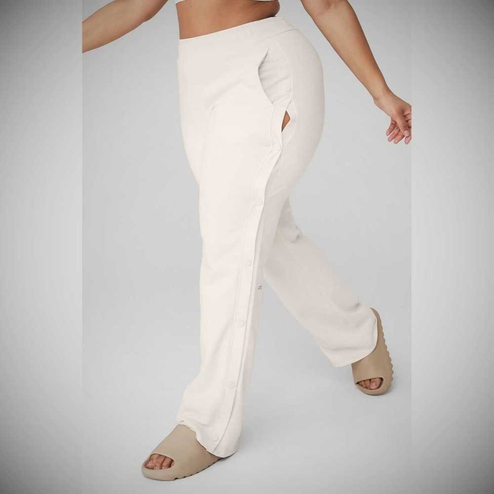 Pantalones Alo Yoga Courtside Tearaway Snap Mujer Blancos | MX-79KXVB