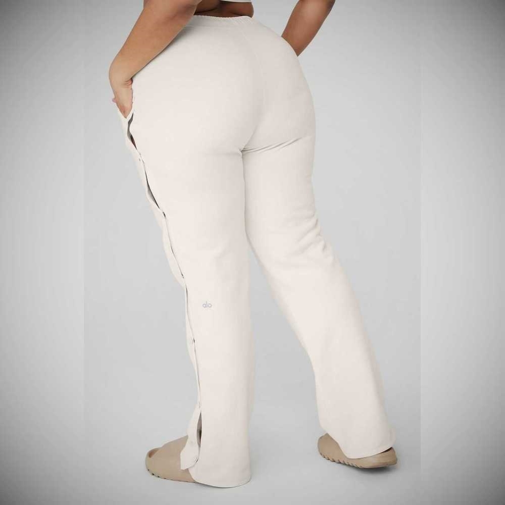 Pantalones Alo Yoga Courtside Tearaway Snap Mujer Blancos | MX-79KXVB