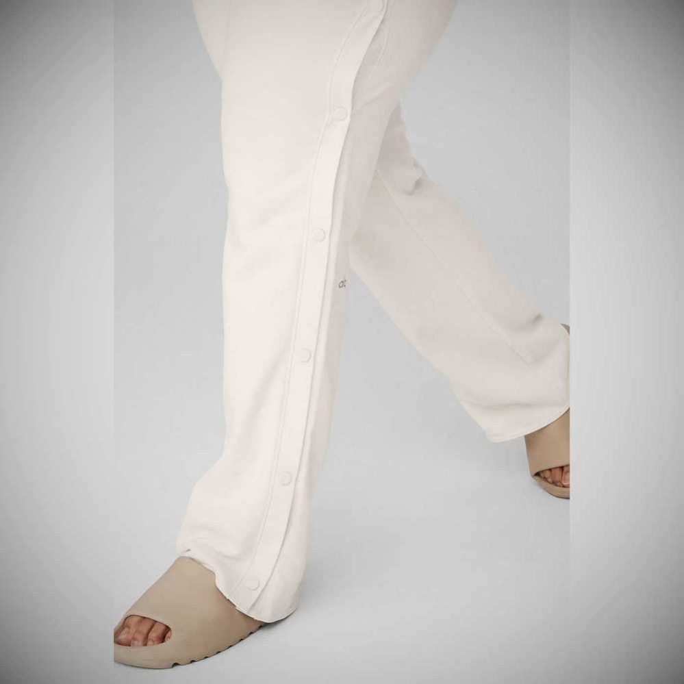 Pantalones Alo Yoga Courtside Tearaway Snap Mujer Blancos | MX-79KXVB