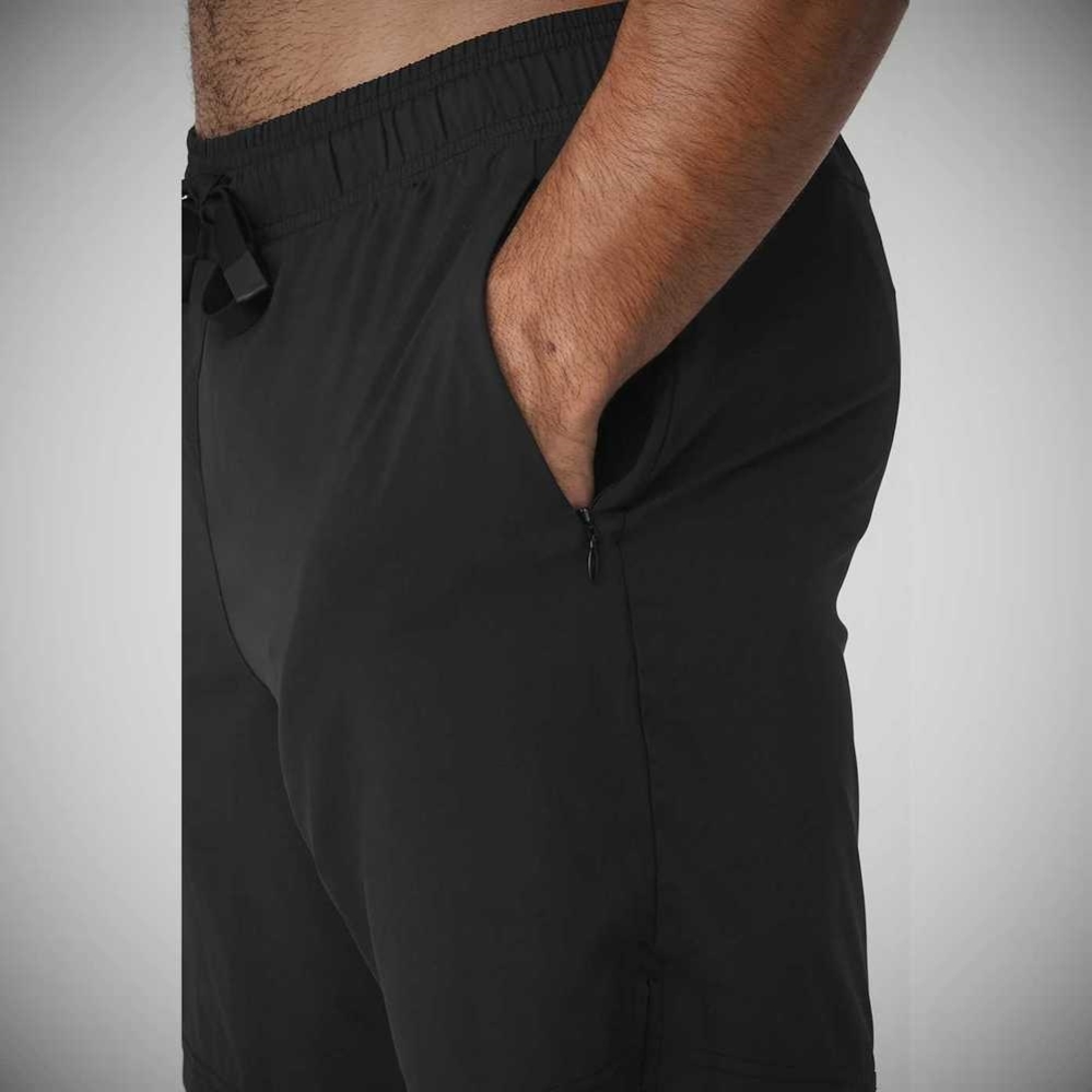 Pantalones Alo Yoga Estabilidade 2-In-1 Hombre Negros Grises Oscuro | MX-75HTBK