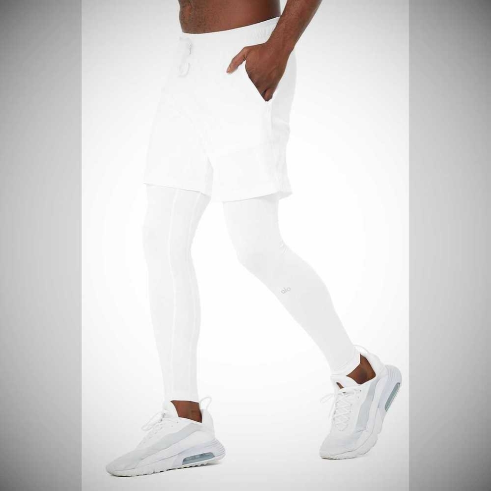 Pantalones Alo Yoga Estabilidade 2-In-1 Hombre Blancos | MX-82CXNQ