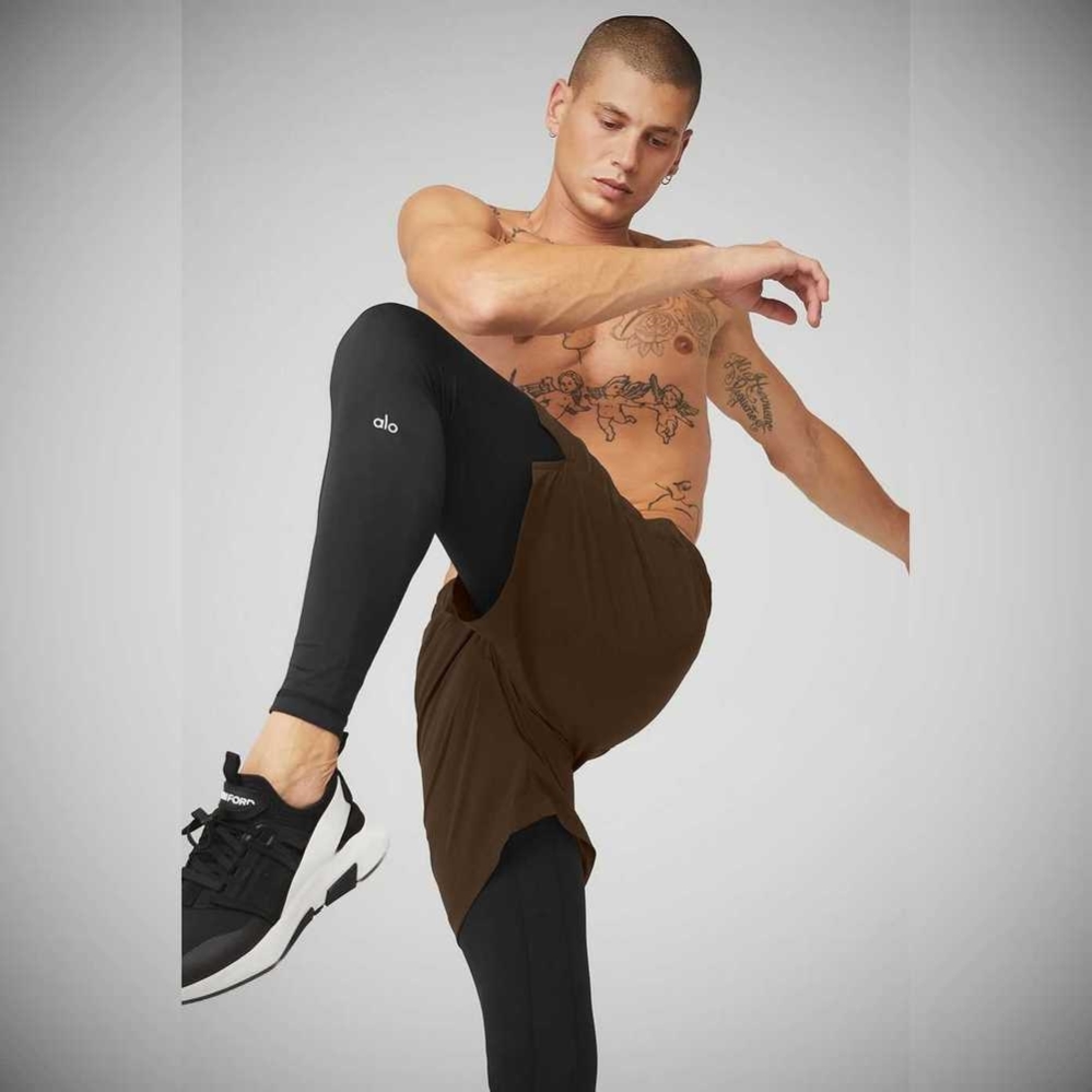 Pantalones Alo Yoga Estabilidade 2-In-1 Hombre Cafes Negros | MX-95EASH