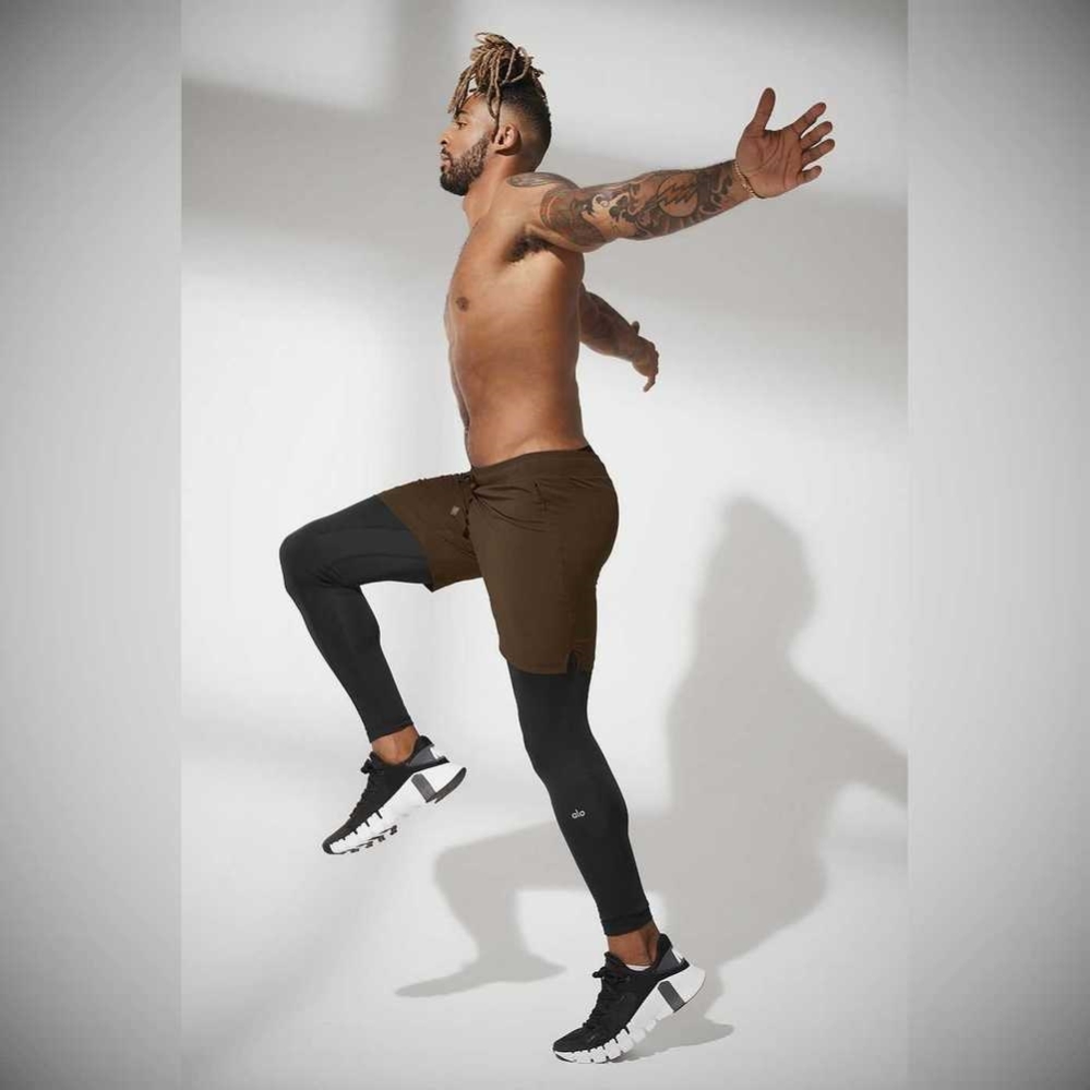 Pantalones Alo Yoga Estabilidade 2-In-1 Hombre Cafes Negros | MX-95EASH