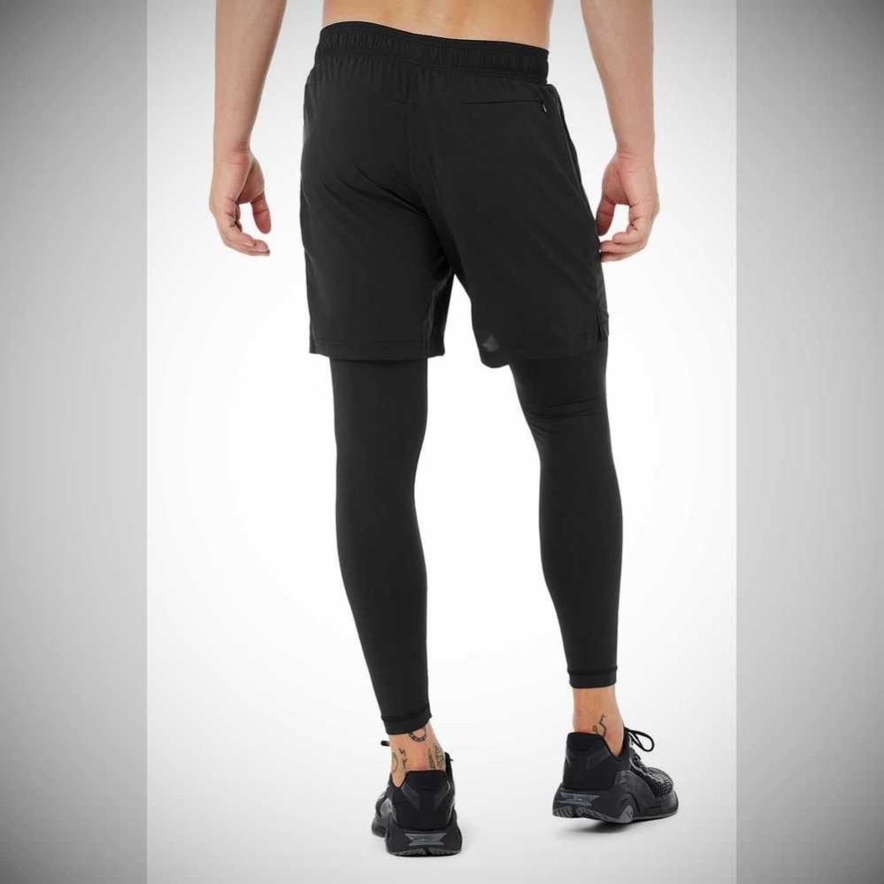 Pantalones Alo Yoga Estabilidade 2-In-1 Hombre Negros | MX-97WNYP