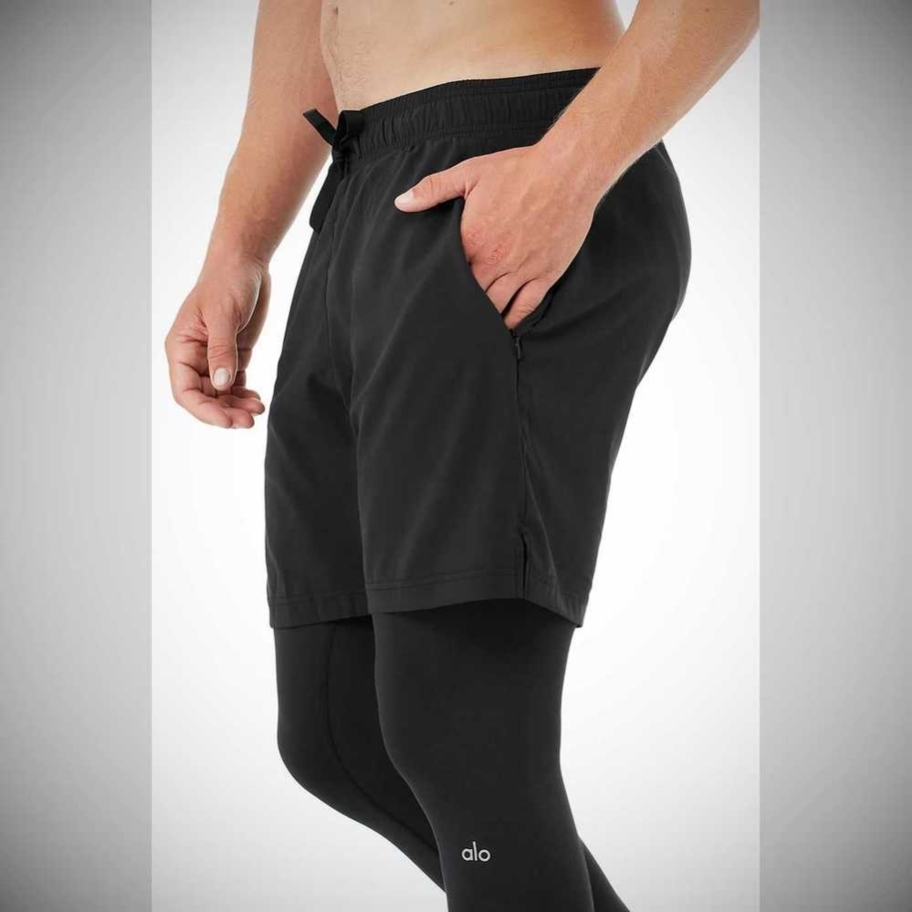 Pantalones Alo Yoga Estabilidade 2-In-1 Hombre Negros | MX-97WNYP