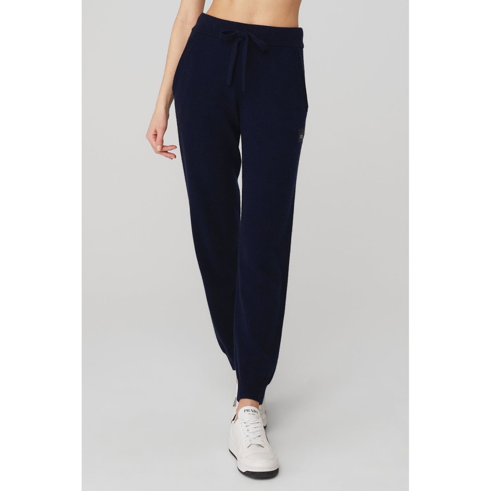 Pantalones Alo Yoga High-Cintura Cashmere Jet Set Mujer Azul Marino | MX-16PDEX