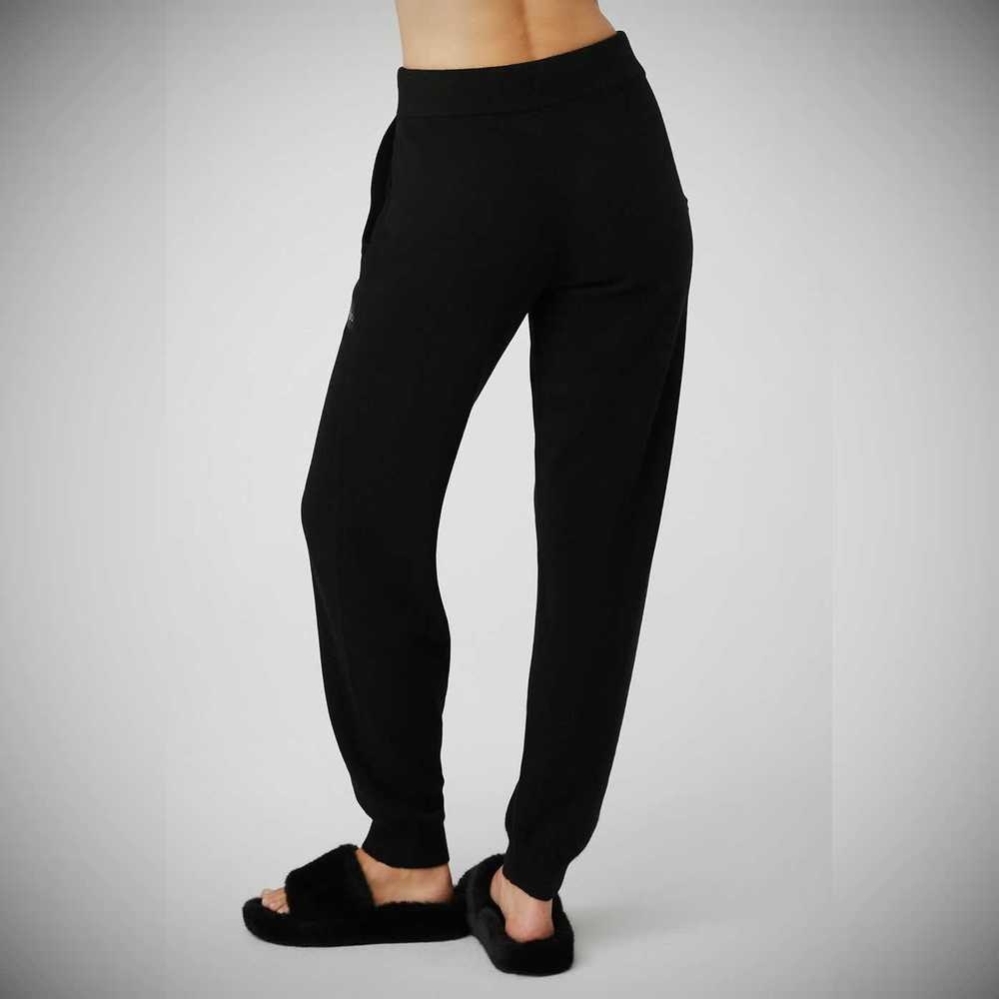 Pantalones Alo Yoga High-Cintura Cashmere Jet Set Mujer Negros | MX-60JEFR