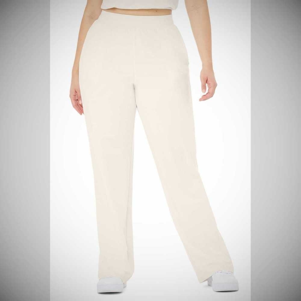 Pantalones Alo Yoga High-Cintura Dreamy Anchos Mujer Blancos | MX-98PYEB