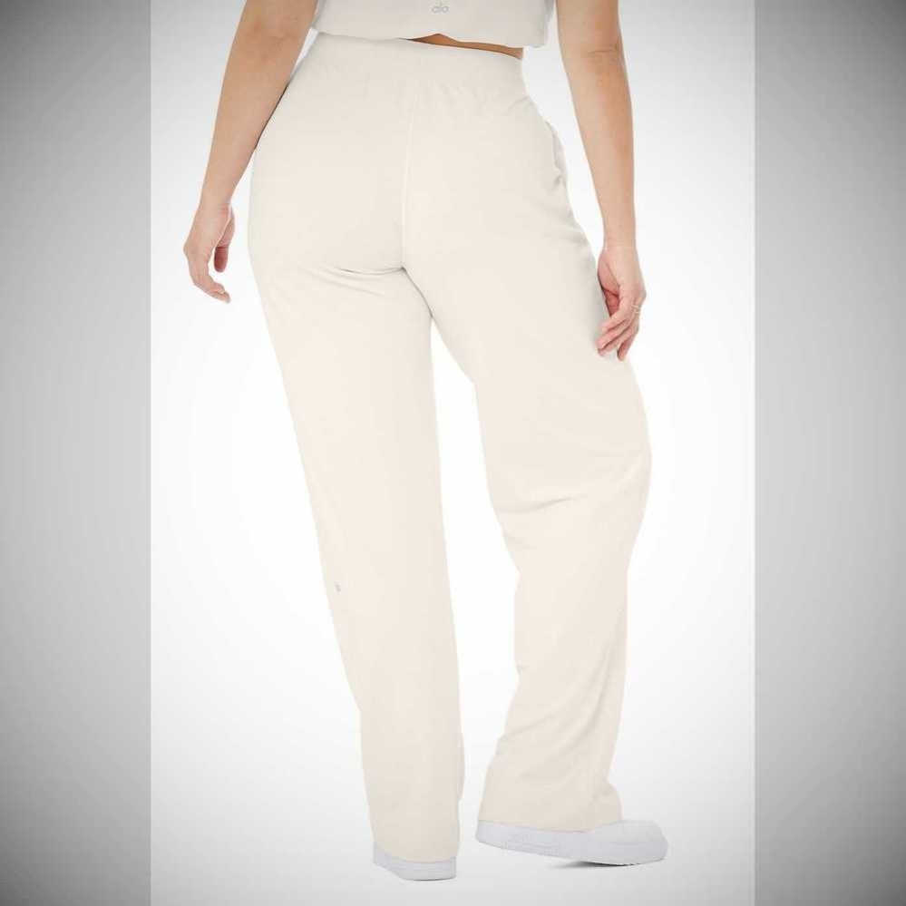 Pantalones Alo Yoga High-Cintura Dreamy Anchos Mujer Blancos | MX-98PYEB