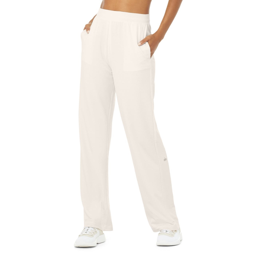 Pantalones Alo Yoga High-Cintura Dreamy Anchos Mujer Blancos | MX-98PYEB