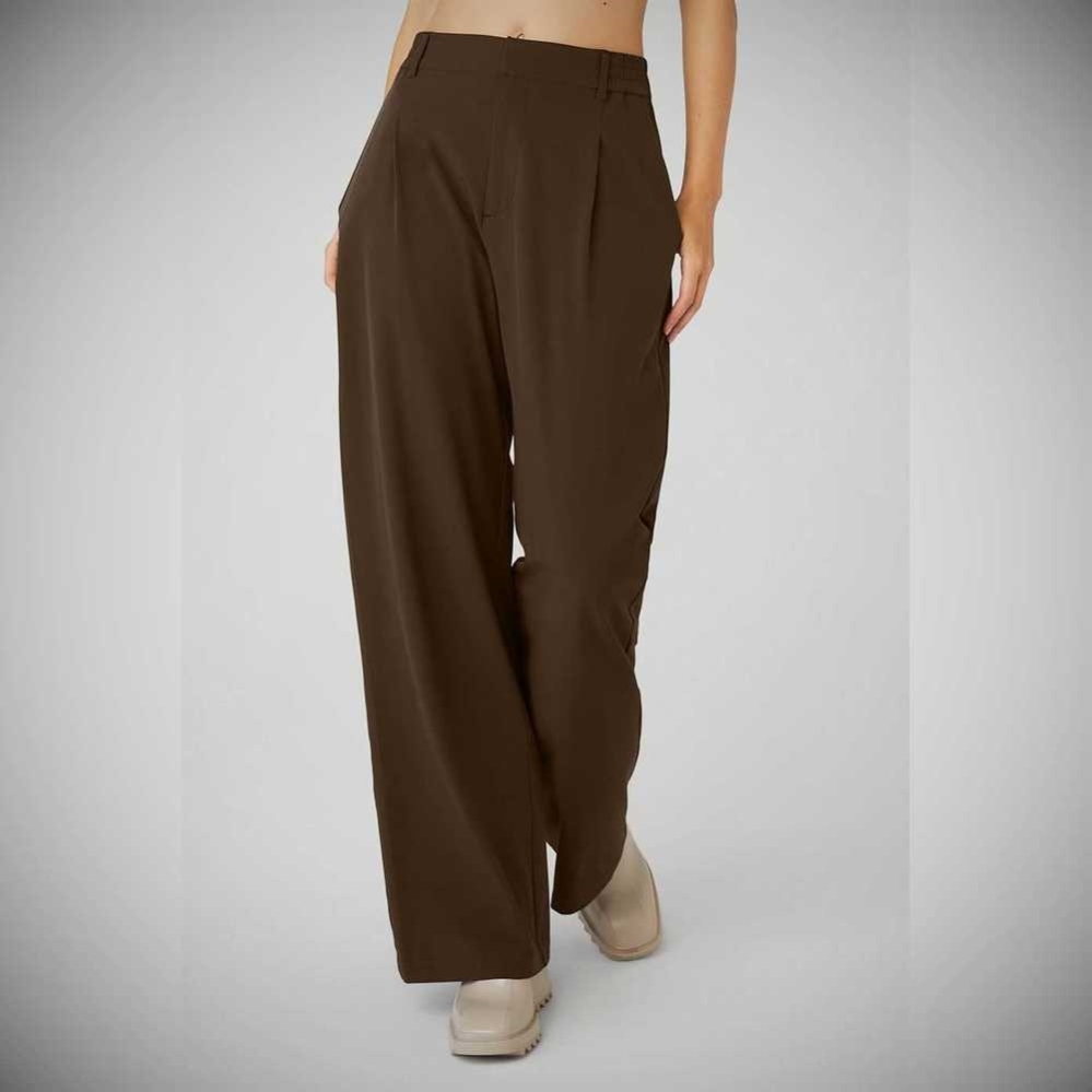 Pantalones Alo Yoga High-Cintura Pursuit Trouser Mujer Cafes | MX-21ZSML