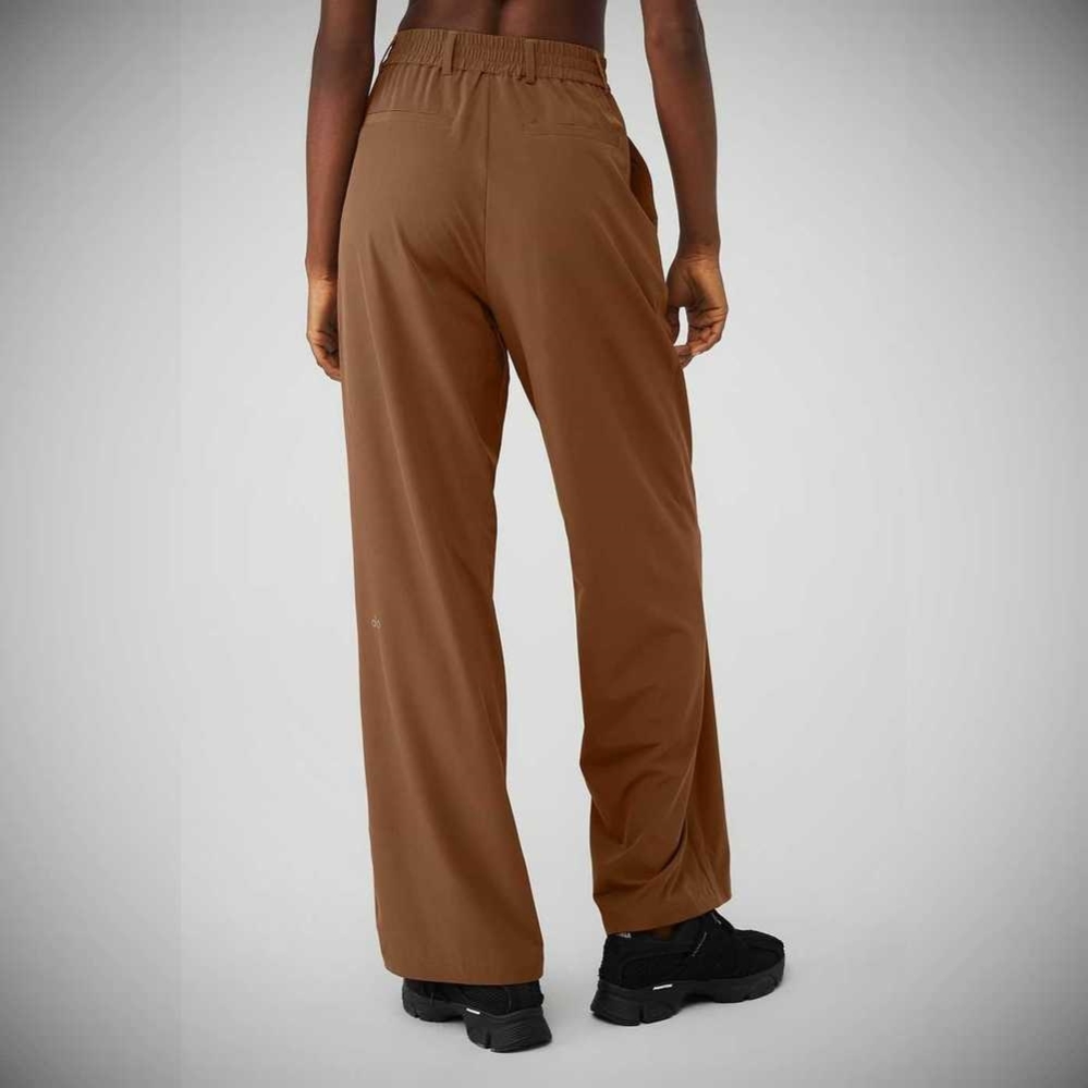 Pantalones Alo Yoga High-Cintura Pursuit Trouser Mujer Marrom | MX-23OEGR