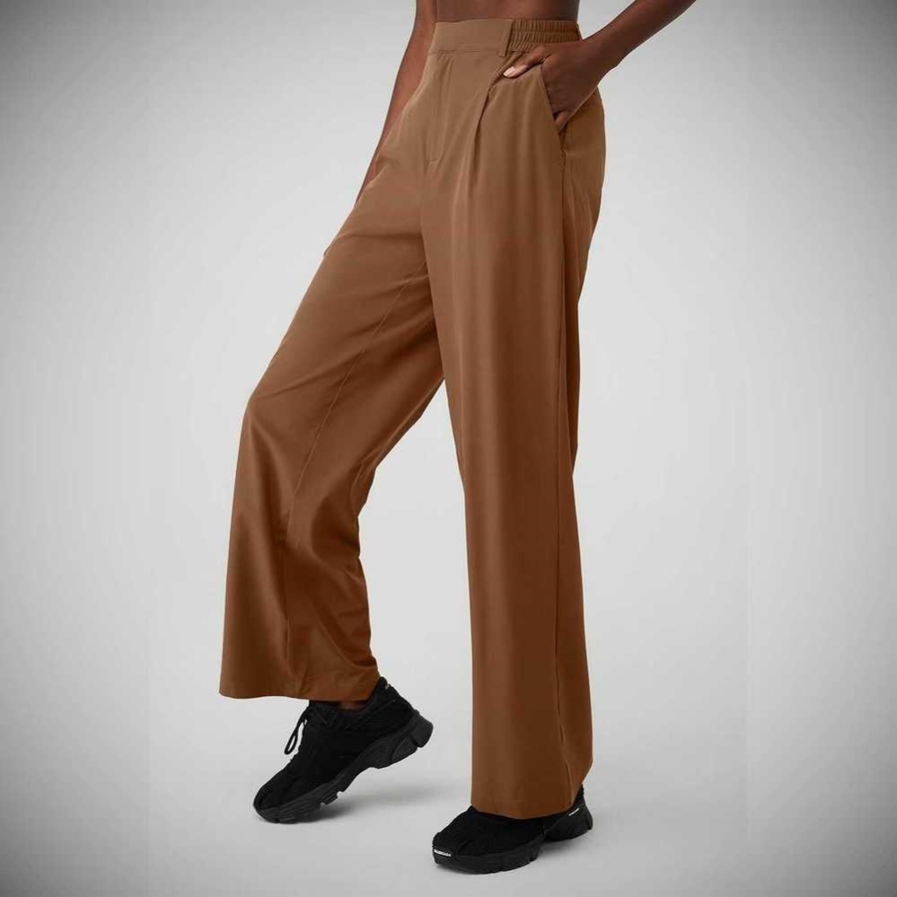 Pantalones Alo Yoga High-Cintura Pursuit Trouser Mujer Marrom | MX-23OEGR