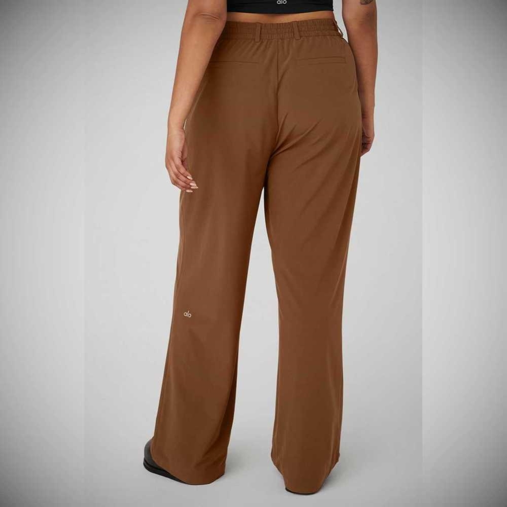 Pantalones Alo Yoga High-Cintura Pursuit Trouser Mujer Marrom | MX-23OEGR