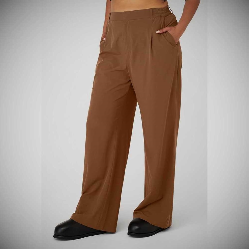 Pantalones Alo Yoga High-Cintura Pursuit Trouser Mujer Marrom | MX-23OEGR