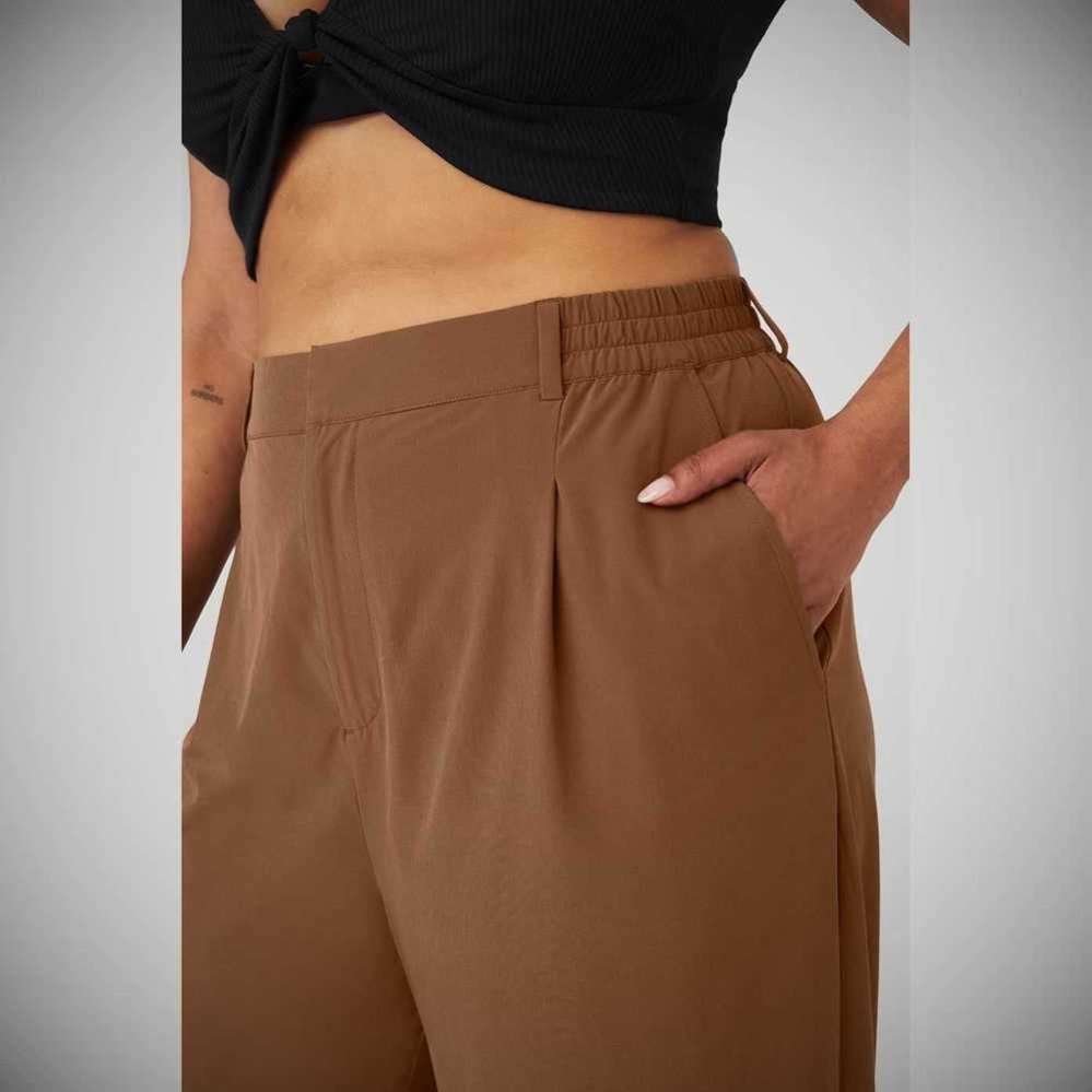 Pantalones Alo Yoga High-Cintura Pursuit Trouser Mujer Marrom | MX-23OEGR