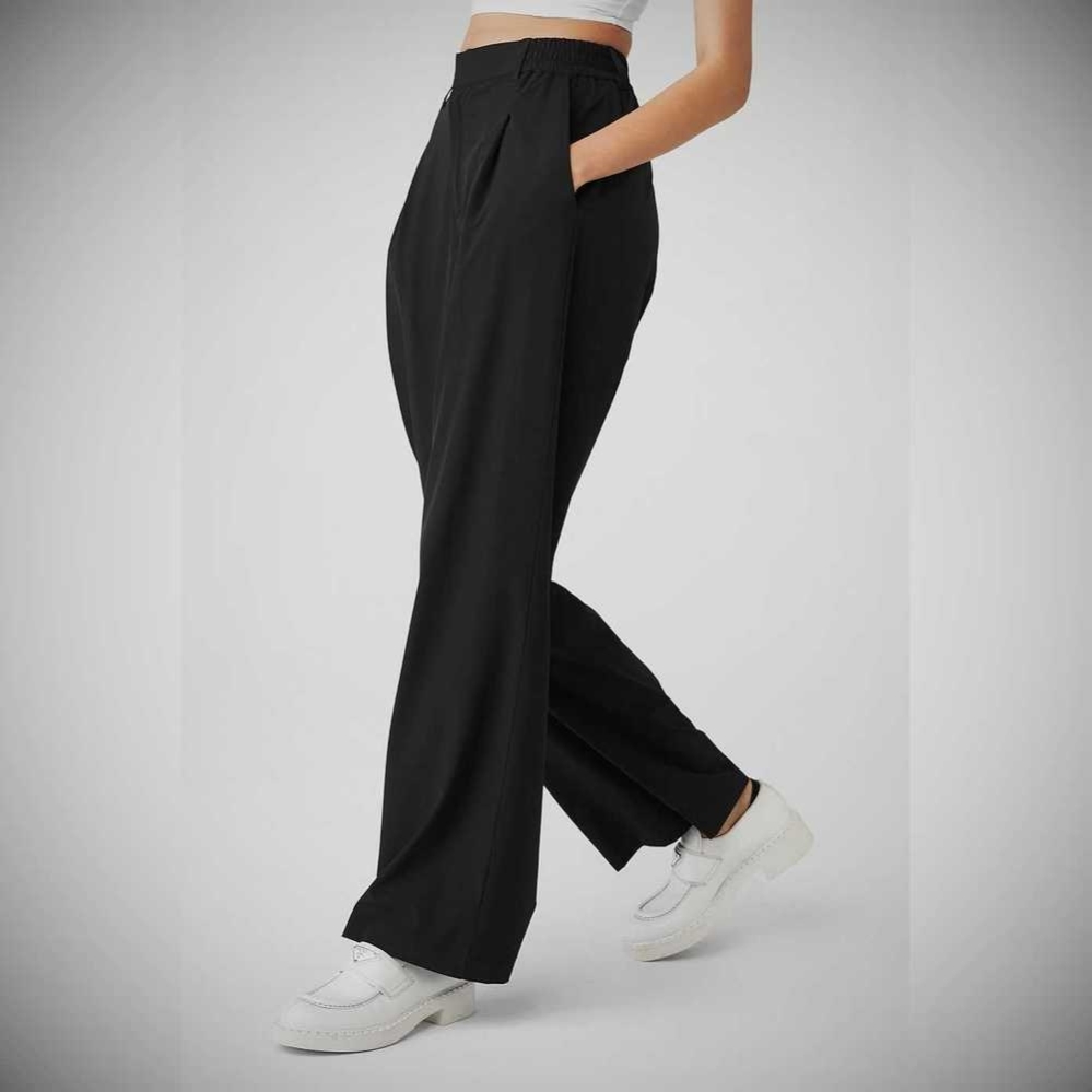 Pantalones Alo Yoga High-Cintura Pursuit Trouser Mujer Negros | MX-84HKZF