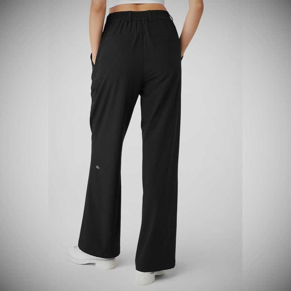 Pantalones Alo Yoga High-Cintura Pursuit Trouser Mujer Negros | MX-84HKZF