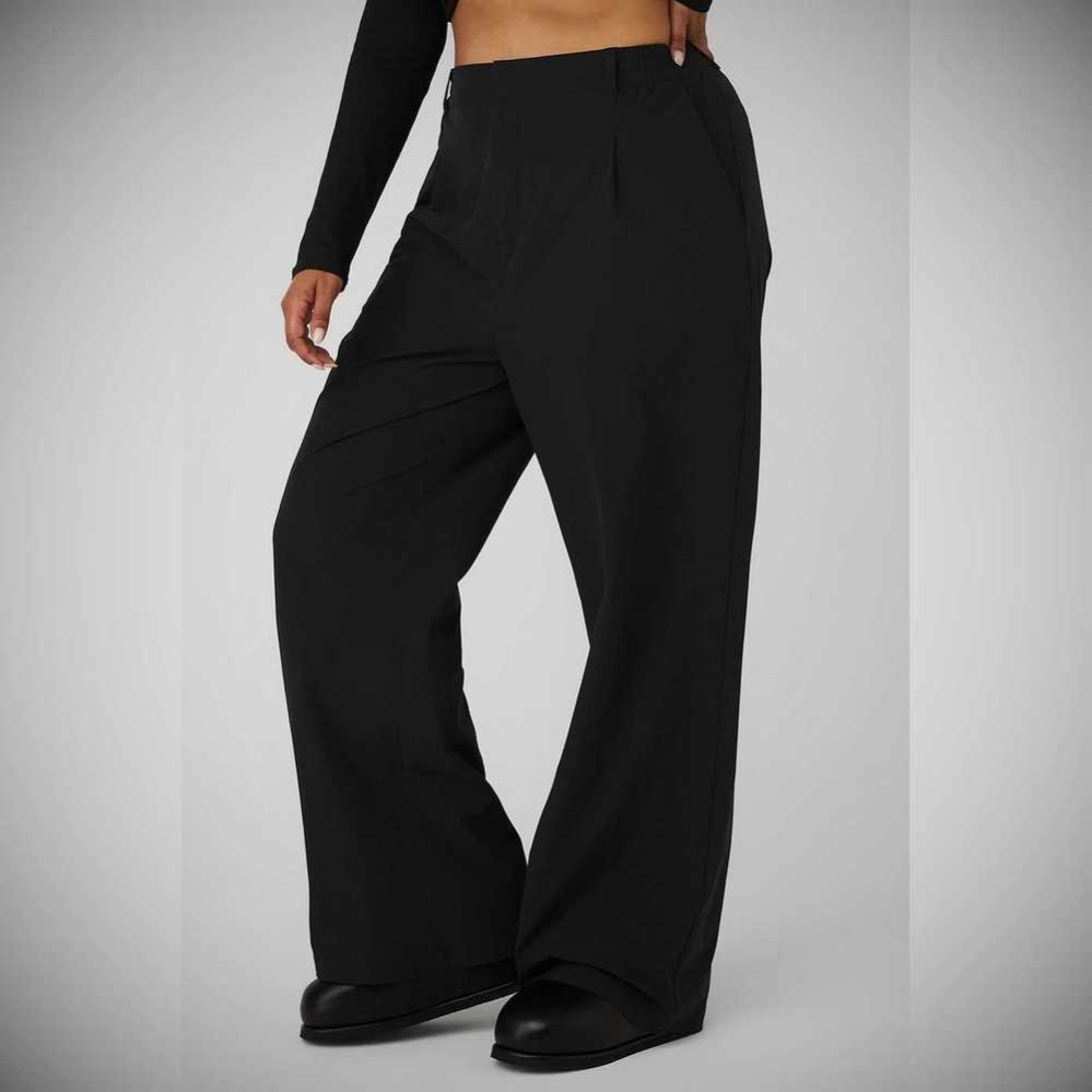 Pantalones Alo Yoga High-Cintura Pursuit Trouser Mujer Negros | MX-84HKZF