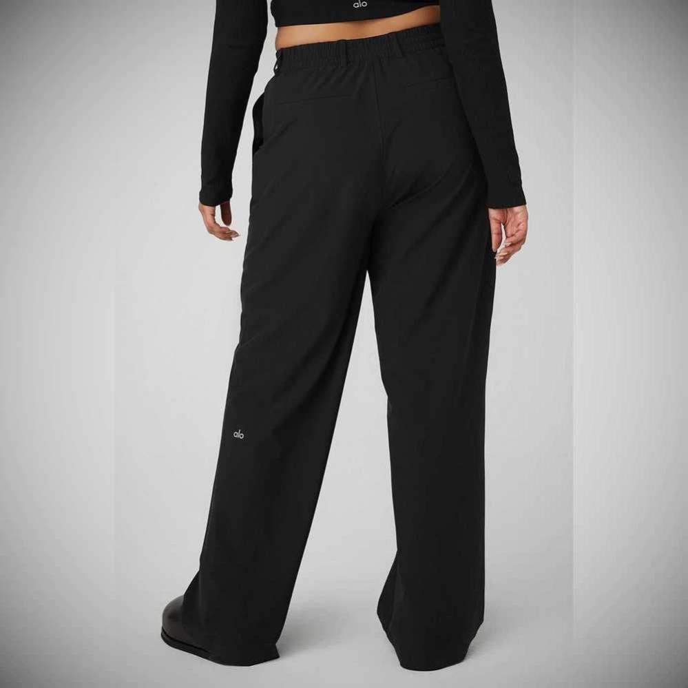 Pantalones Alo Yoga High-Cintura Pursuit Trouser Mujer Negros | MX-84HKZF