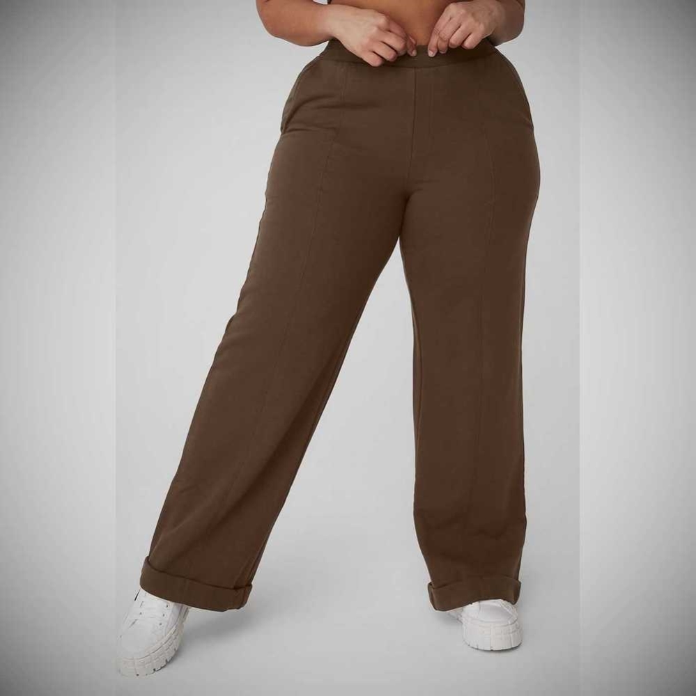 Pantalones Alo Yoga High-Cintura Trouser Anchos Leg Mujer Cafes | MX-57BGCE