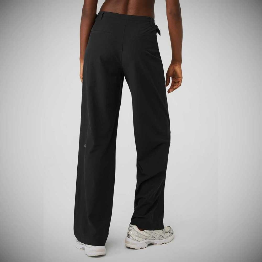 Pantalones Alo Yoga Mid-Rise Showdown Trouser Mujer Negros | MX-59PZFV