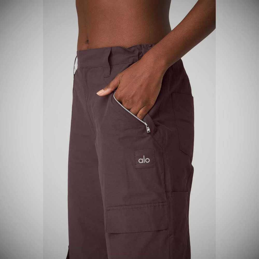 Pantalones Alo Yoga The Edge Trouser Mujer Morados Grises | MX-41LYRZ