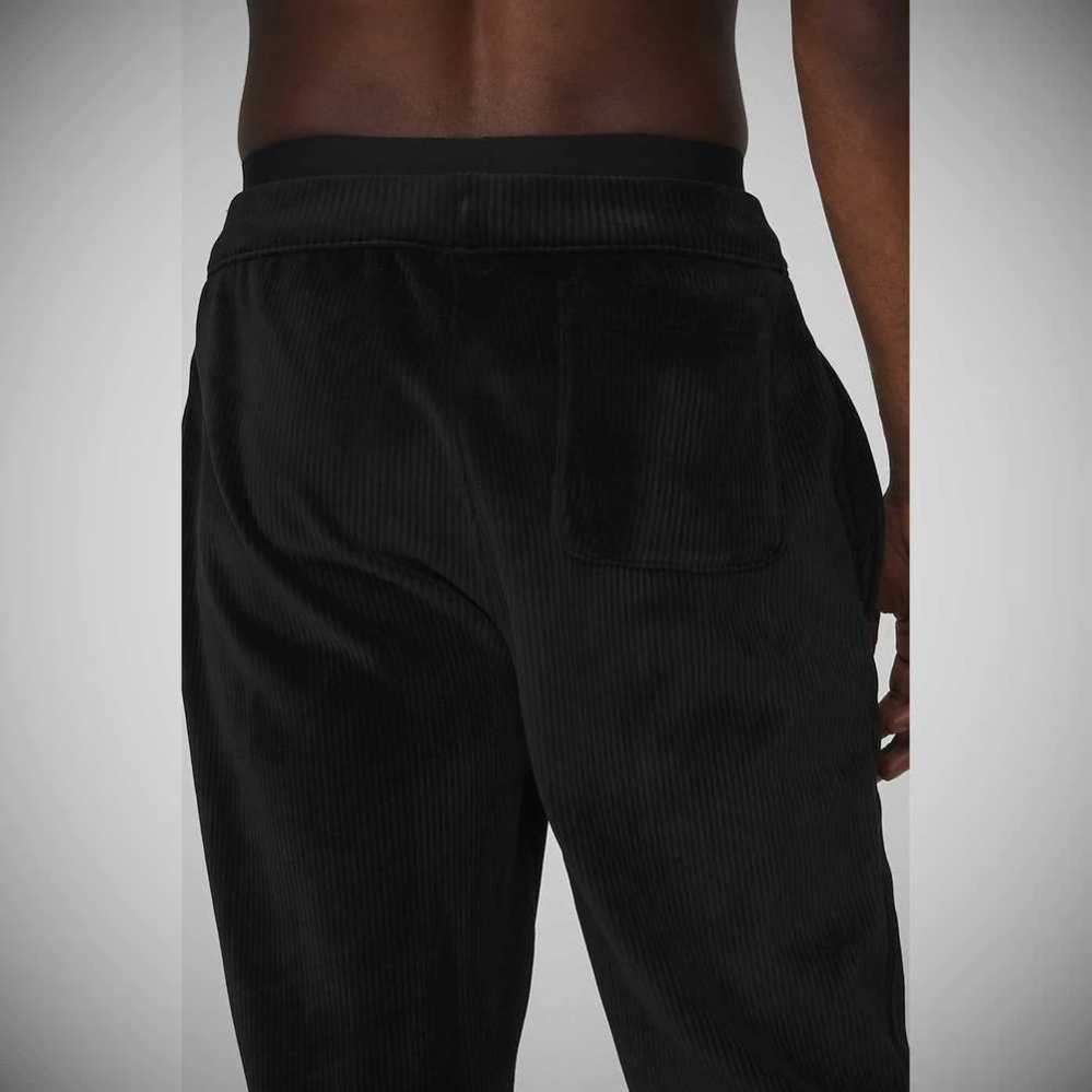 Pantalones Alo Yoga Velour Baller Hombre Negros | MX-47VJIH