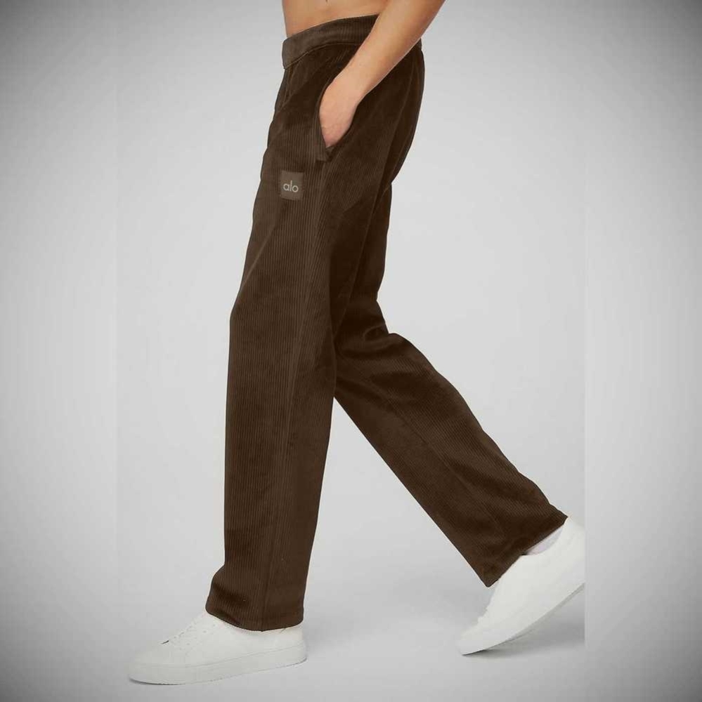 Pantalones Alo Yoga Velour Baller Hombre Cafes | MX-56PJYZ