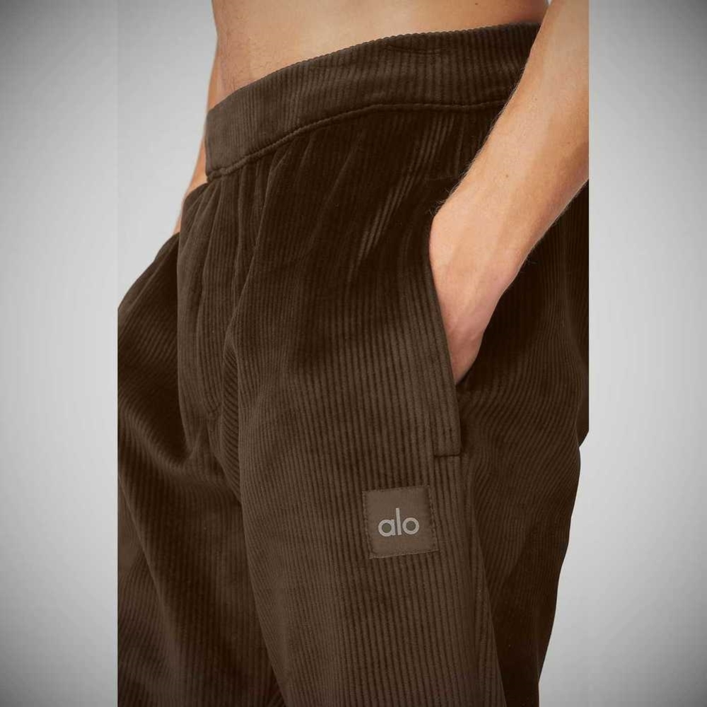 Pantalones Alo Yoga Velour Baller Hombre Cafes | MX-56PJYZ