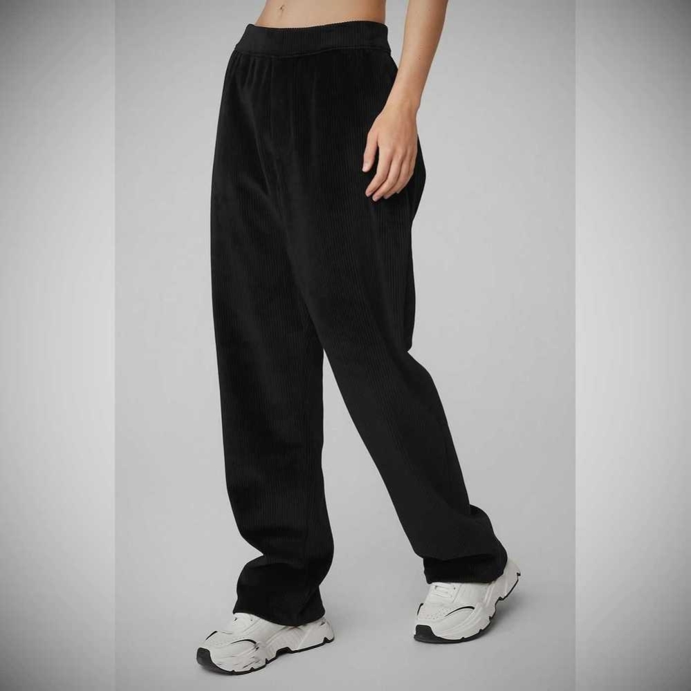 Pantalones Alo Yoga Velour Baller Mujer Negros | MX-64FHID