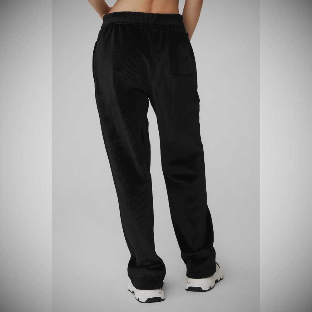 Pantalones Alo Yoga Velour Baller Mujer Negros | MX-64FHID