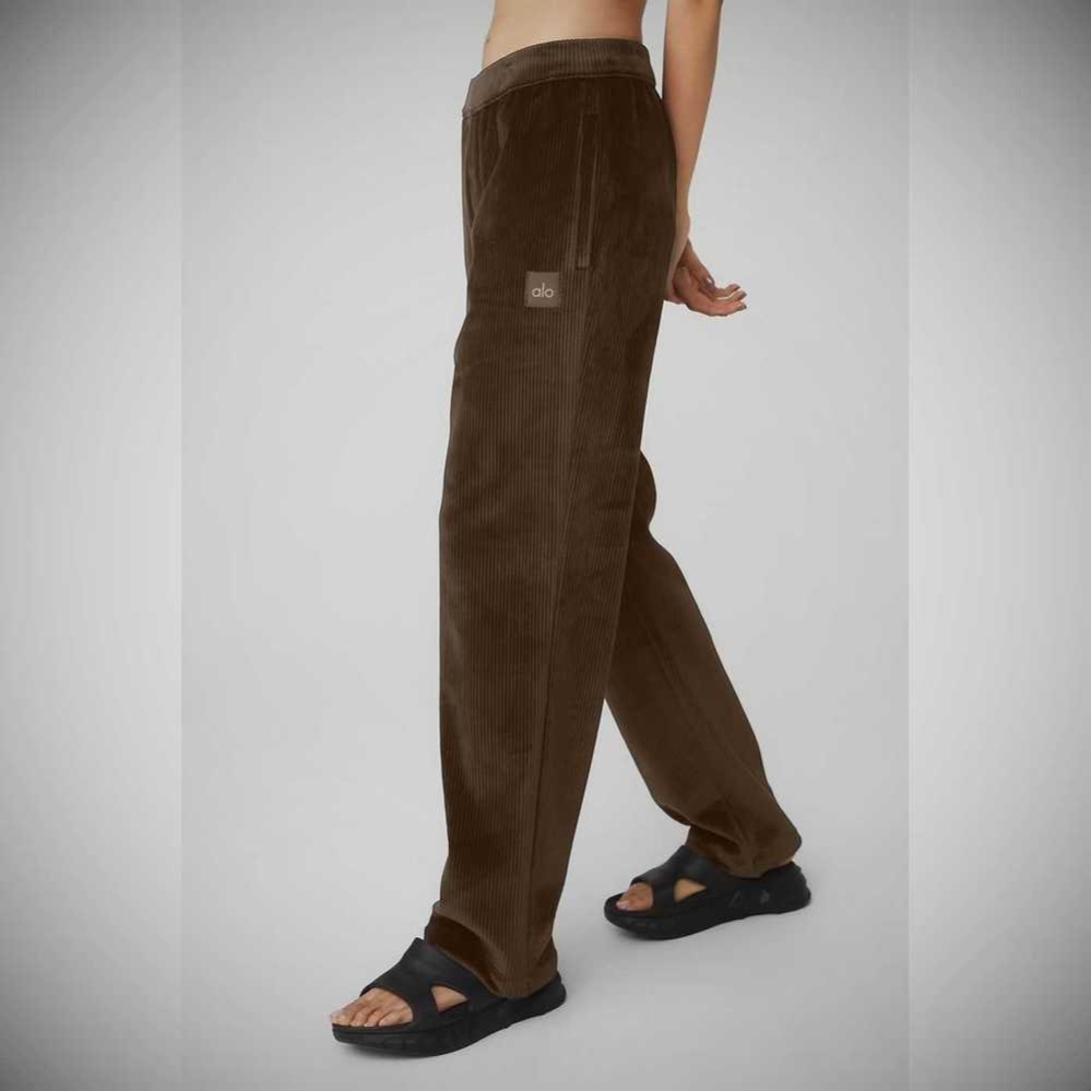 Pantalones Alo Yoga Velour Baller Mujer Cafes | MX-82WJEC