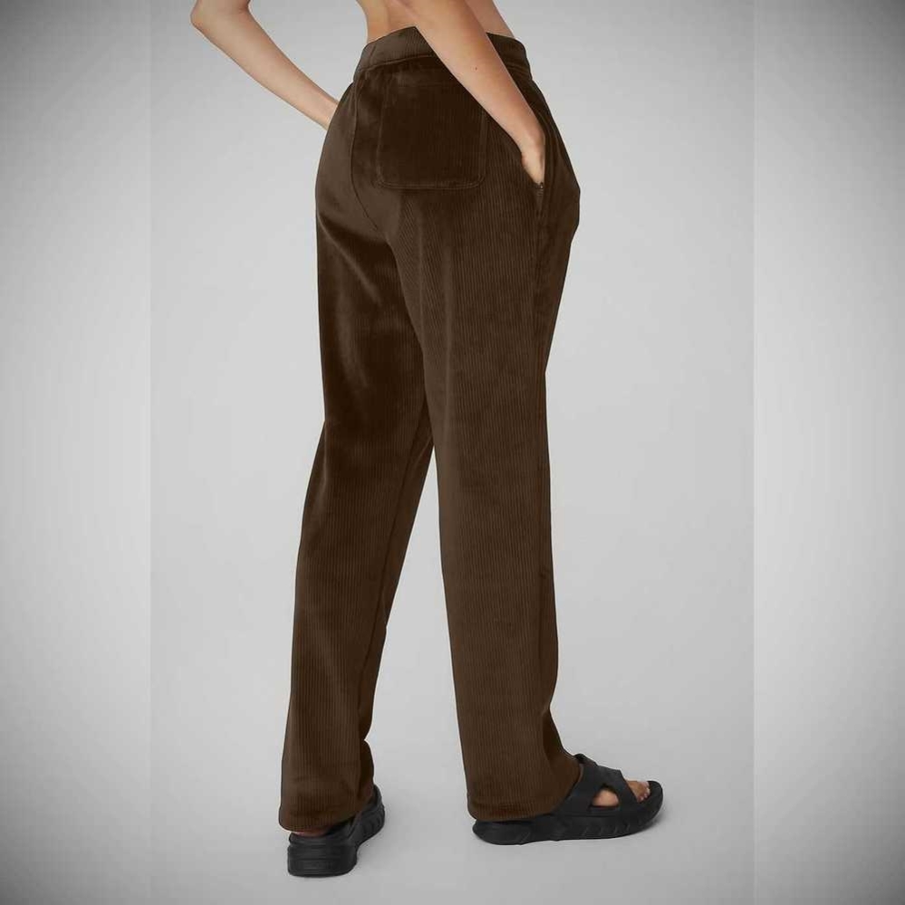 Pantalones Alo Yoga Velour Baller Mujer Cafes | MX-82WJEC