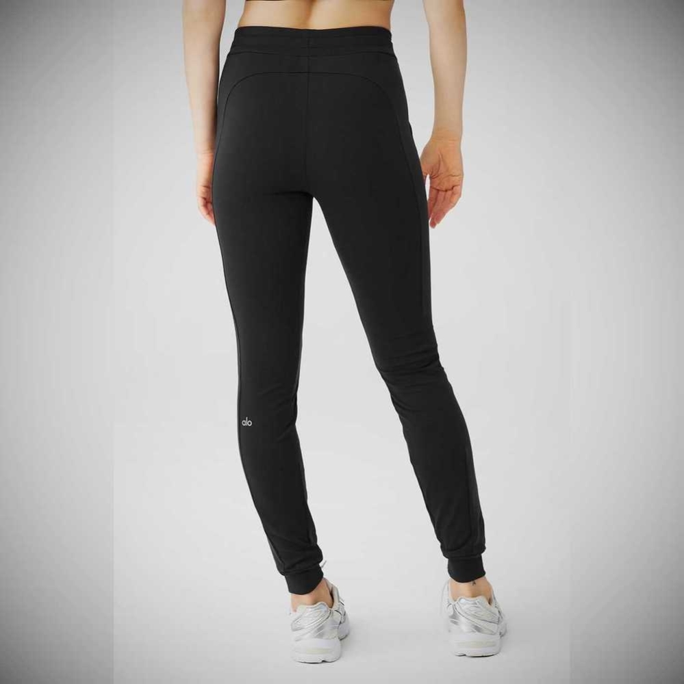 Pantalones Alo Yoga Warm Airbrush High-Cintura Moto Puffer Mujer Negros Blancos | MX-06WZRC