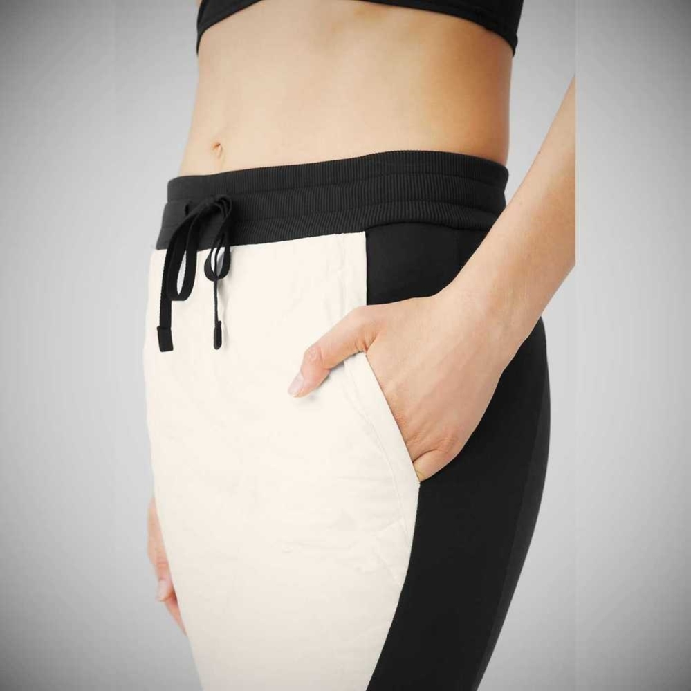 Pantalones Alo Yoga Warm Airbrush High-Cintura Moto Puffer Mujer Negros Blancos | MX-06WZRC