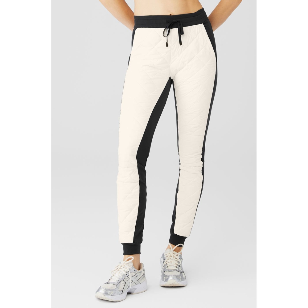 Pantalones Alo Yoga Warm Airbrush High-Cintura Moto Puffer Mujer Negros Blancos | MX-06WZRC