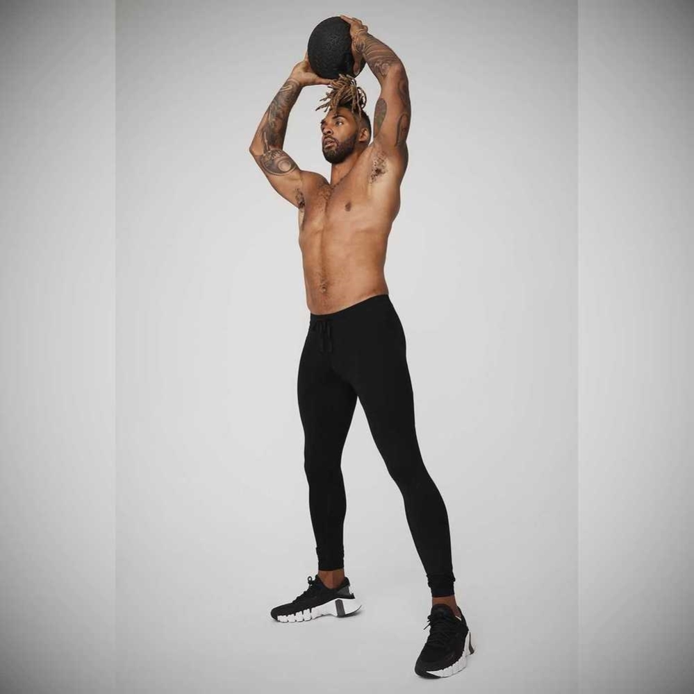 Pantalones Alo Yoga Warrior Compression Hombre Negros | MX-41XUKB