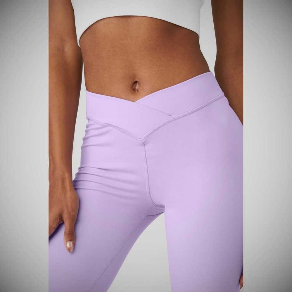 Pantalones Capri Alo Yoga Airbrush V-Cut Define Mujer Morados | MX-65UBMQ