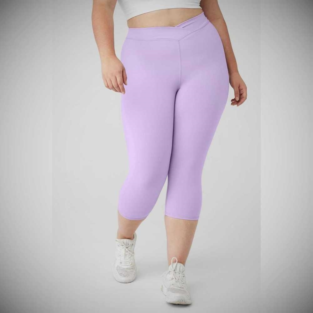 Pantalones Capri Alo Yoga Airbrush V-Cut Define Mujer Morados | MX-65UBMQ