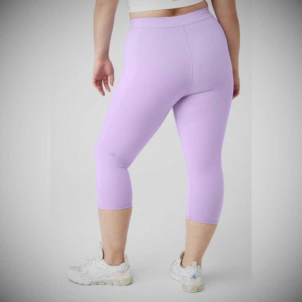 Pantalones Capri Alo Yoga Airbrush V-Cut Define Mujer Morados | MX-65UBMQ