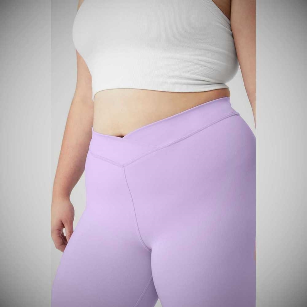 Pantalones Capri Alo Yoga Airbrush V-Cut Define Mujer Morados | MX-65UBMQ