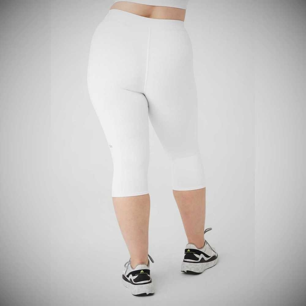 Pantalones Capri Alo Yoga Airbrush V-Cut Define Mujer Blancos | MX-89JDPW