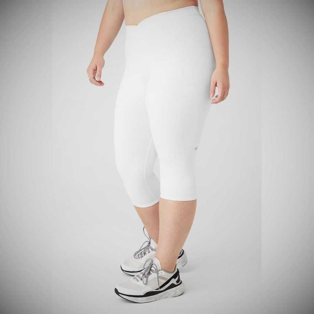 Pantalones Capri Alo Yoga Airbrush V-Cut Define Mujer Blancos | MX-89JDPW