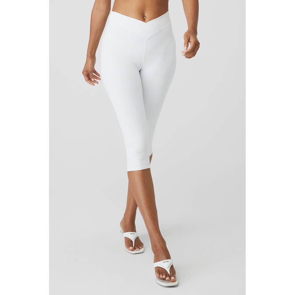 Pantalones Capri Alo Yoga Airbrush V-Cut Define Mujer Blancos | MX-89JDPW