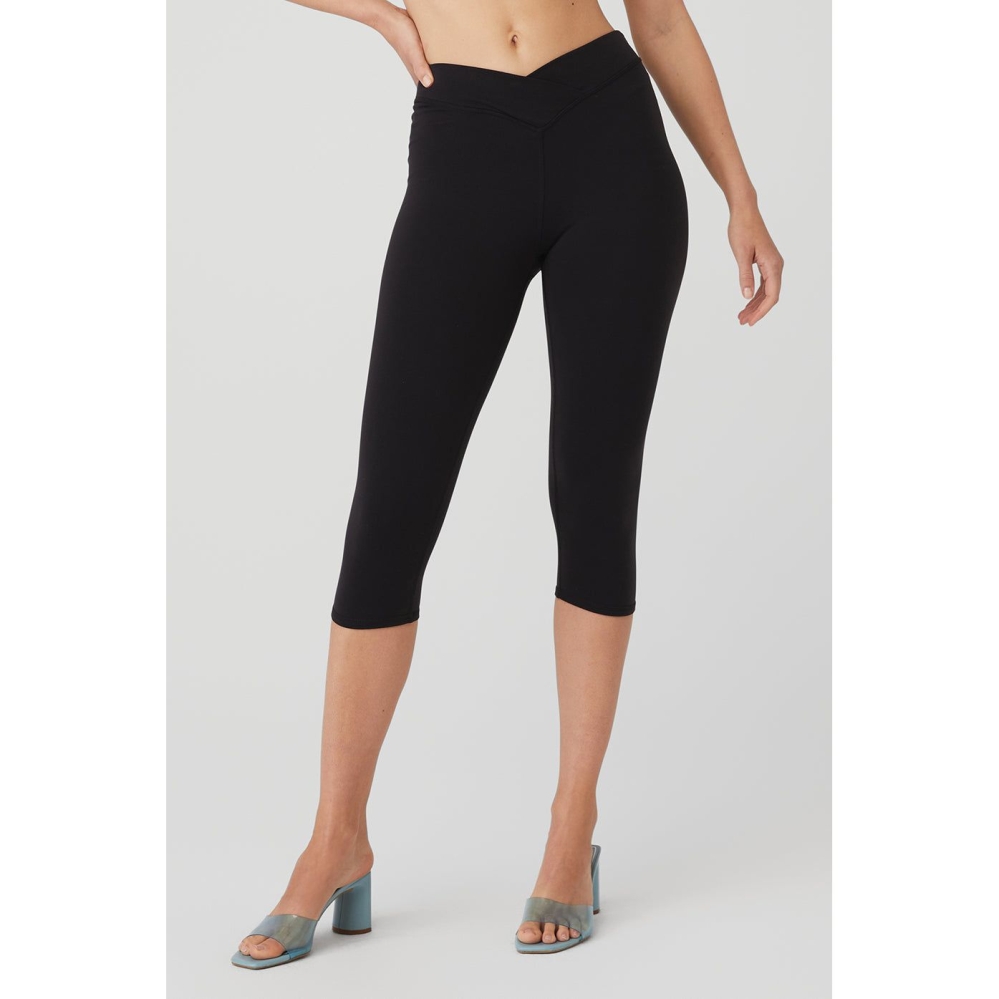 Pantalones Capri Alo Yoga Airbrush V-Cut Define Mujer Negros | MX-92CGIX