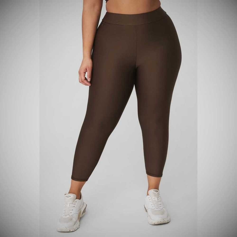 Pantalones Capri Alo Yoga Airlift High-Cintura Conceal-Zip Mujer Cafes | MX-97YWFN